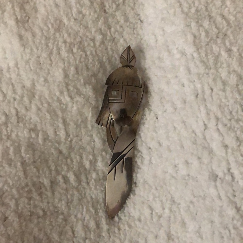 Vintage Navajo Sterling Robert Johnson Mask Brooch/Pendant